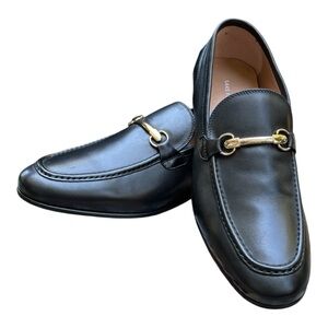 Men's Black Leather Loafers